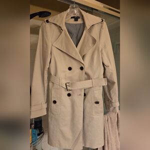 Willi Smith Women's Classic Beige Trench Coat